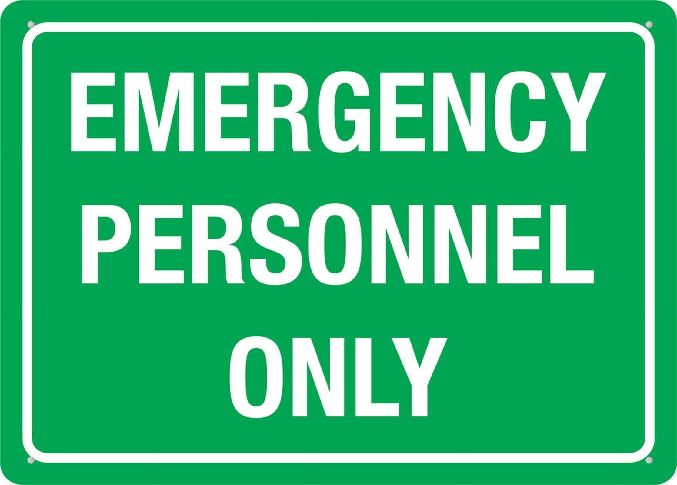 peiyeety Emergency Personnel Only Warning Tin Sign Home Kitchen Farm Garden Garage Wall Decor 12X8Inch