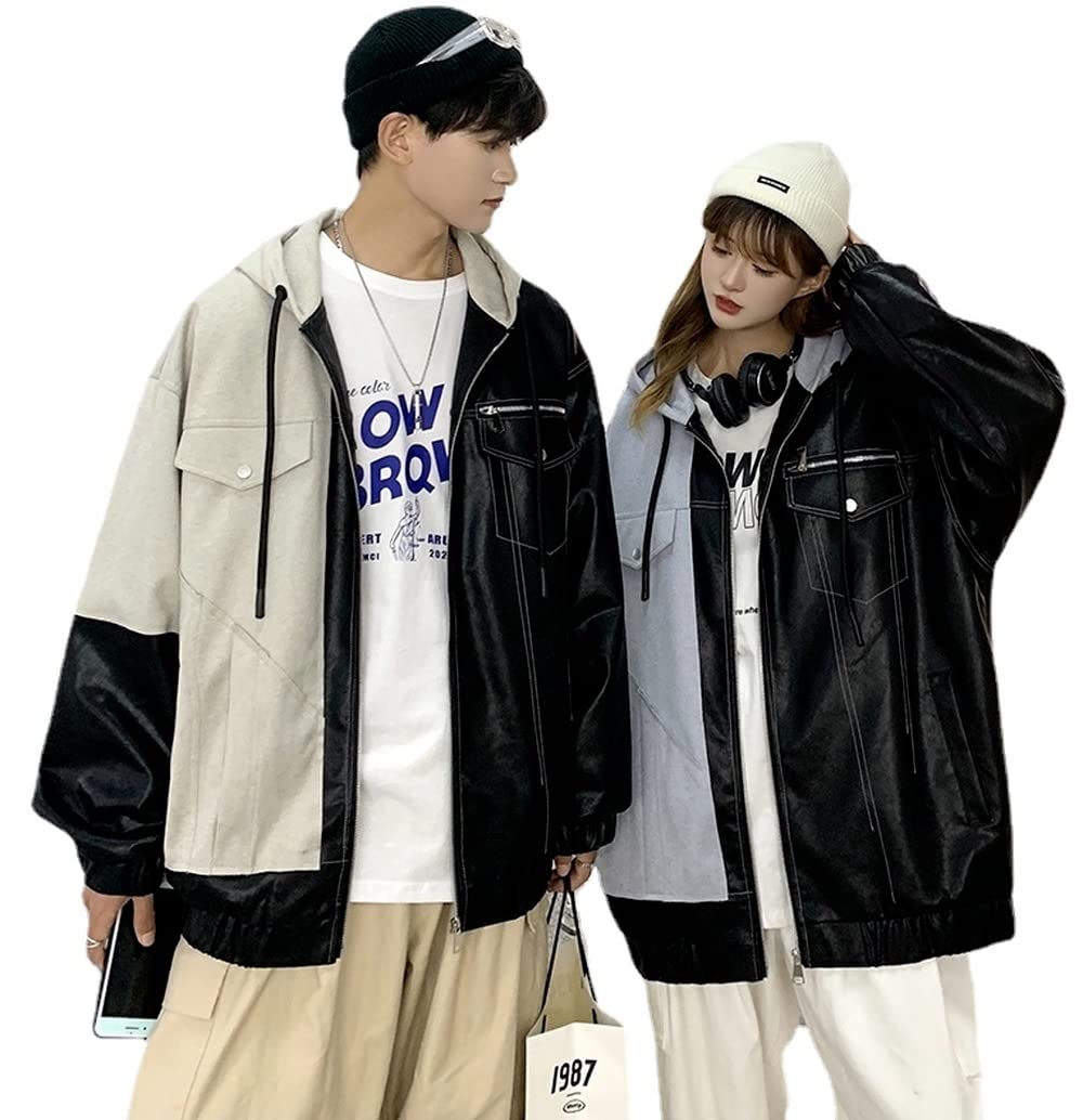 Amazon.co.jp: ペアルック カップル 韓国 ライダースジャケット メンズ 