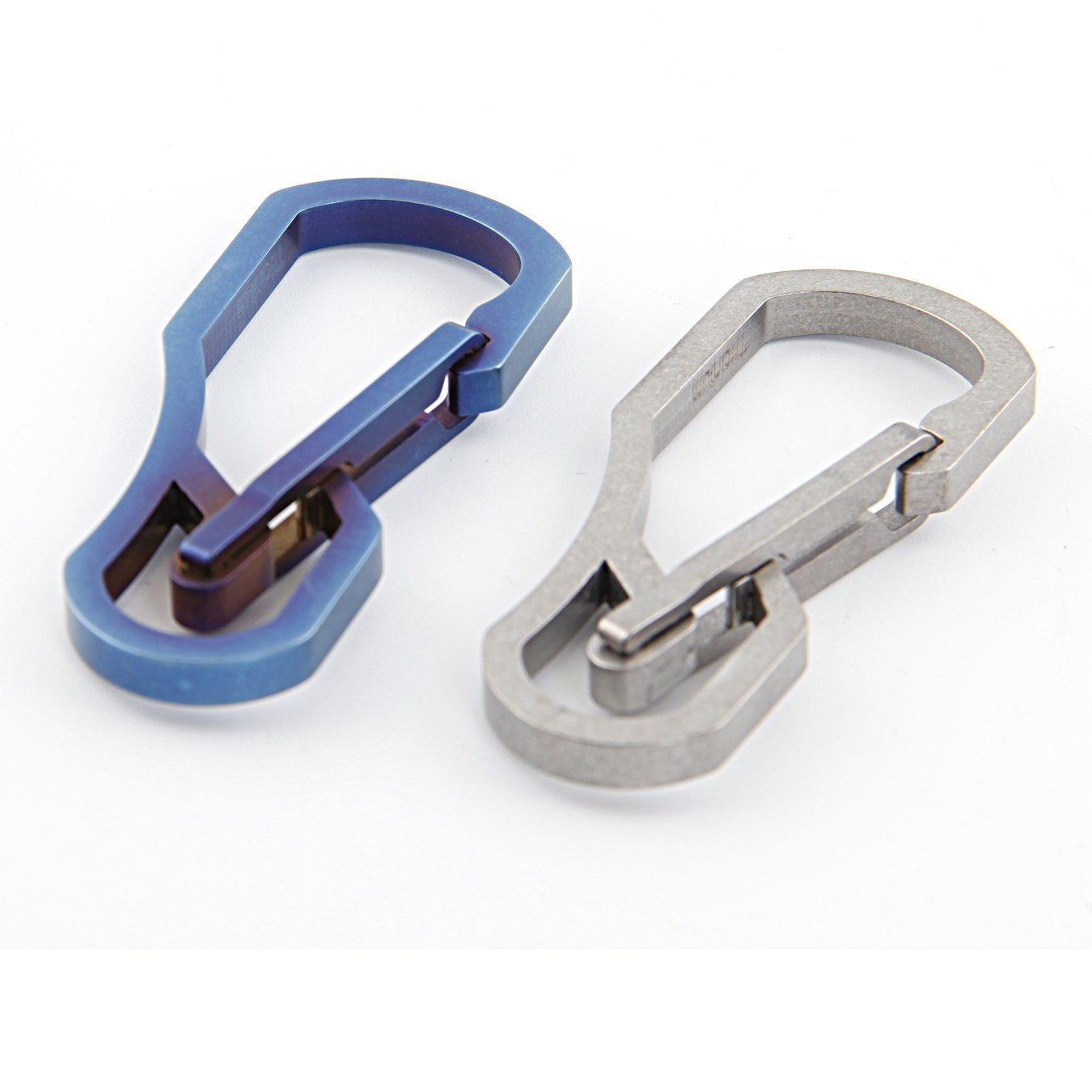 Titane Multi Outils Porte-clé Crochet EDC Outil Max-Bearing 50 kg Porte-clés pour randonnée, camping, extérieur (Bleu)