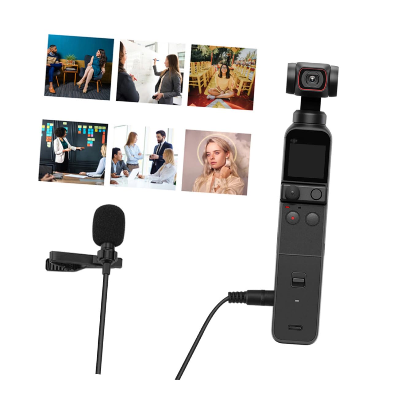 CAXUSD Professional Condenser Mic 3.5mm Connector for Gimbal Camera 2 Compatible