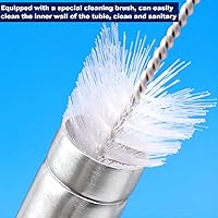 Vista 6 de Baster - Baster para pavo, jeringa para cocinar, con cepillo de limpieza, cepillo de barbacoa y agujas de adobo, acero inoxidable para pavo