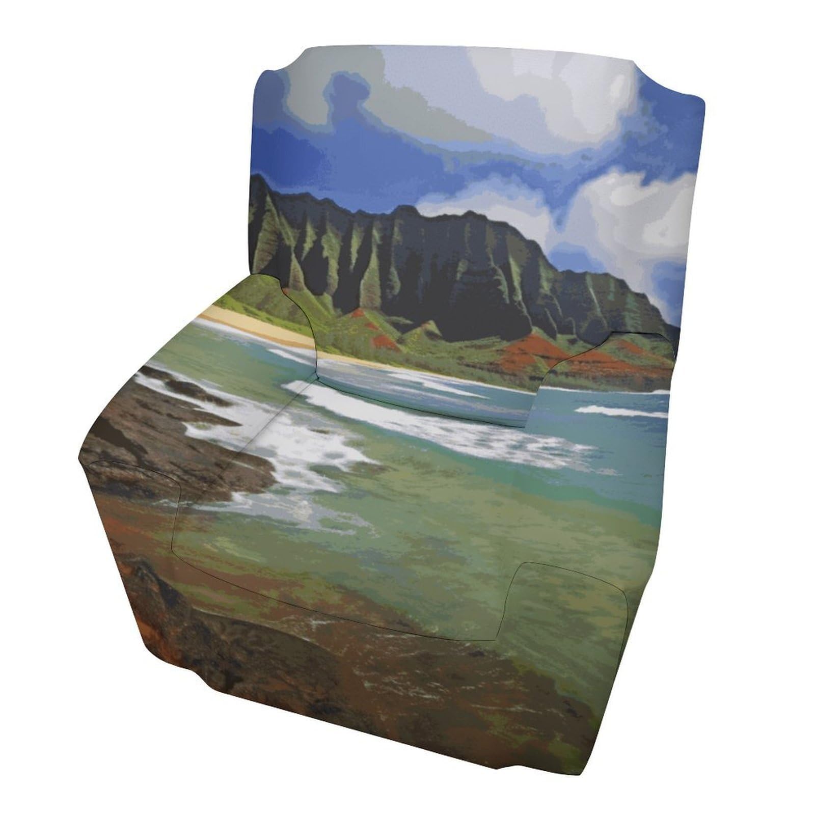 FekiLoot Kauai Hawaii Seashore Couch Cover Sofa Cover Sofa Slipcover