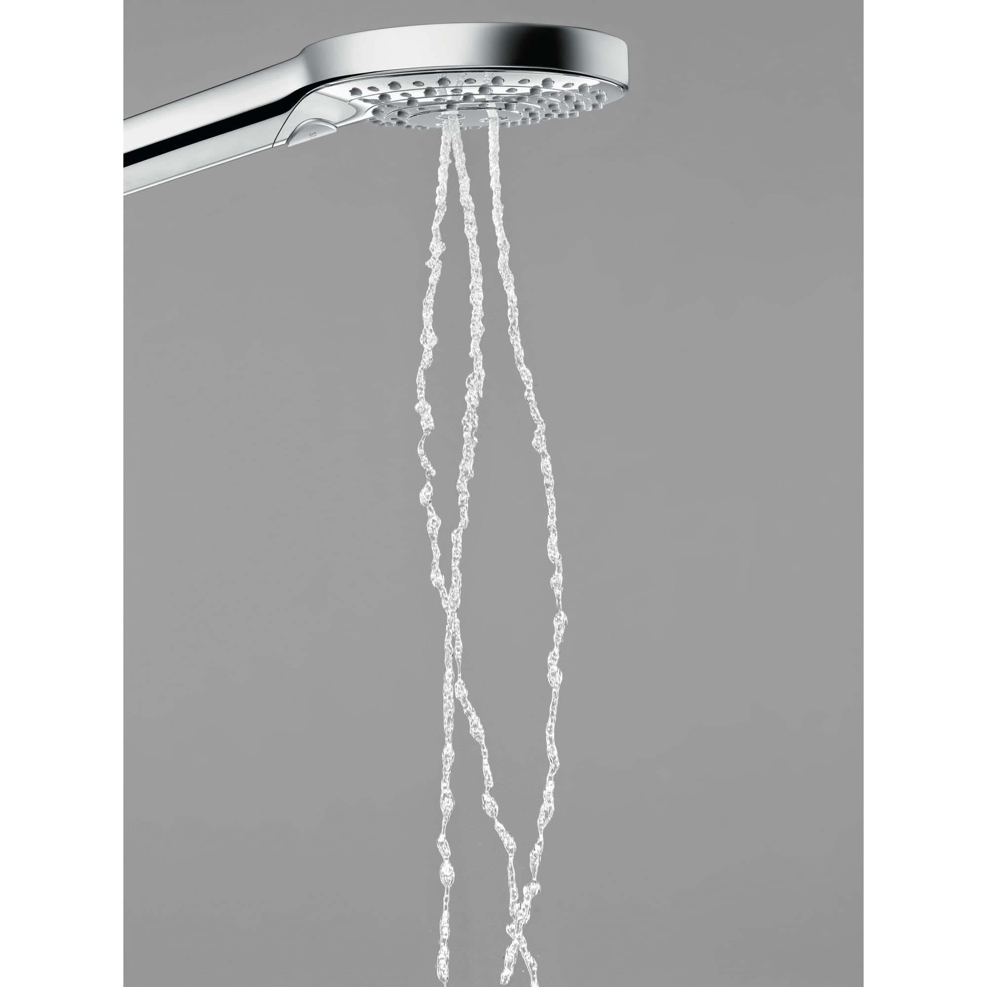 hansgrohe Raindance Select S Set de douche 120 3 jet PowderRain avec barre Unica'S puro 90 cm et porte-savon, chromé, 27667000
