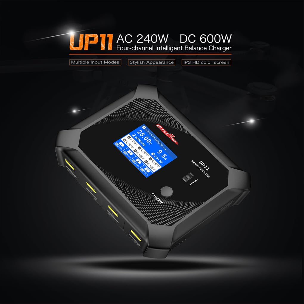 UP11 AC240W DC600W 4 canaux Chargeur d'équilibre Intelligent pour Voiture RC Smart Blance Chargeur Intelligent Blance UP11