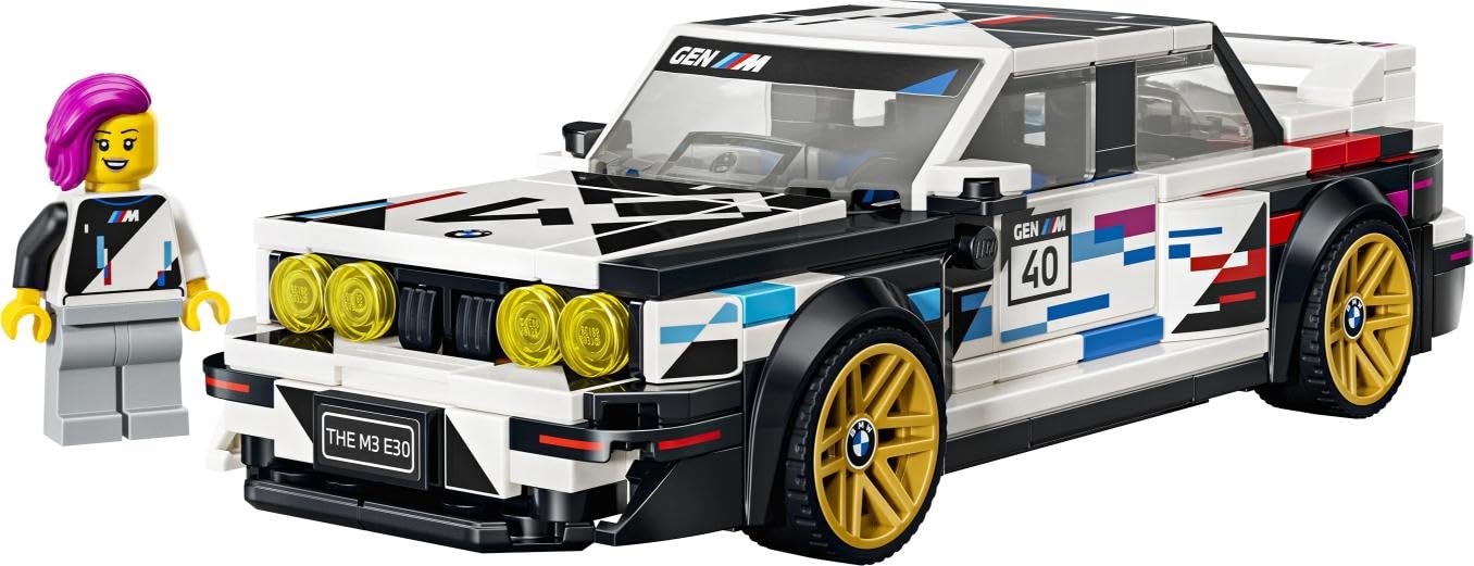 LEGO Speed Champions BMW M3 (E30) - Voiture Jouet - Maquette avec Minifigurine Collector de Pilote - Idée de Cadeau d'anniversaire dès 9 Ans pour Garçon ou Fan de Sport Automobile 77263