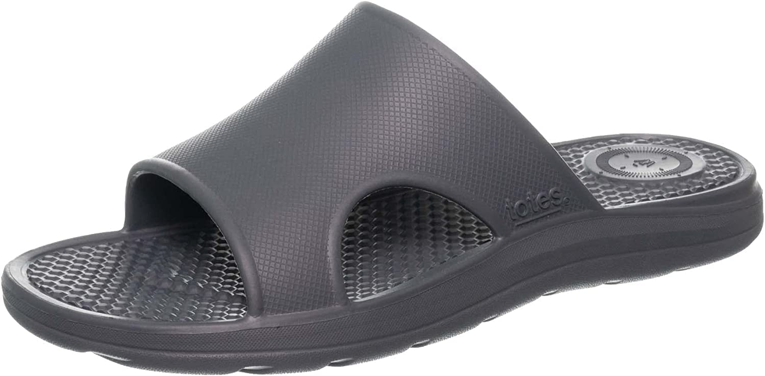 totes mens Everywear Lightweight Waterproof Contoured Sport Slide Sandal