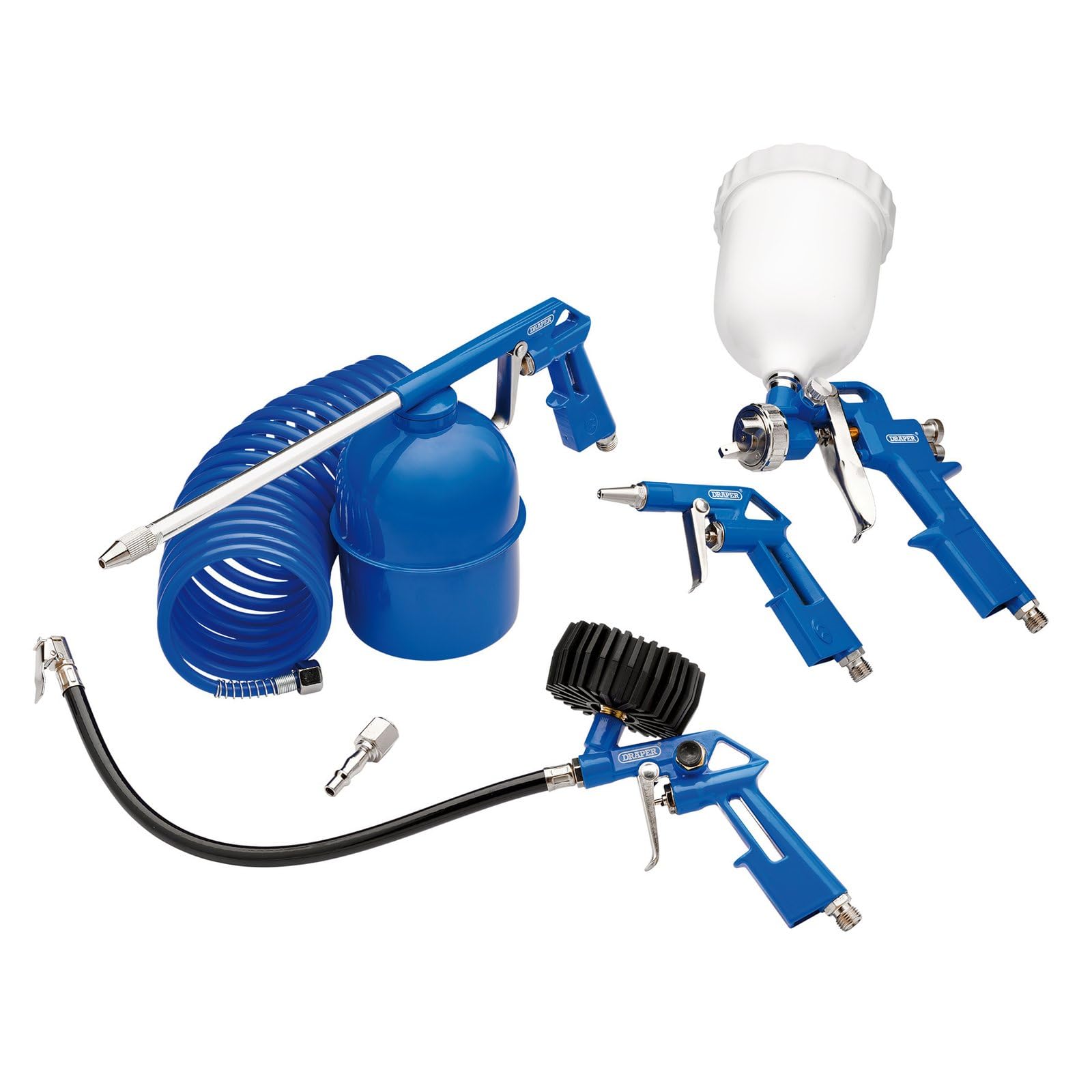 Draper 28357 Air Tool Kit, 1/4" BSP (5 Piece), Blue