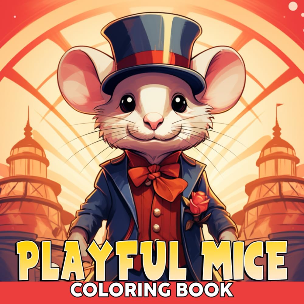 Playful Mice Coloring Book: Charming Mouse Friends in Adventure Settings Coloring Pages for All Ages Stress Relief and Creativity