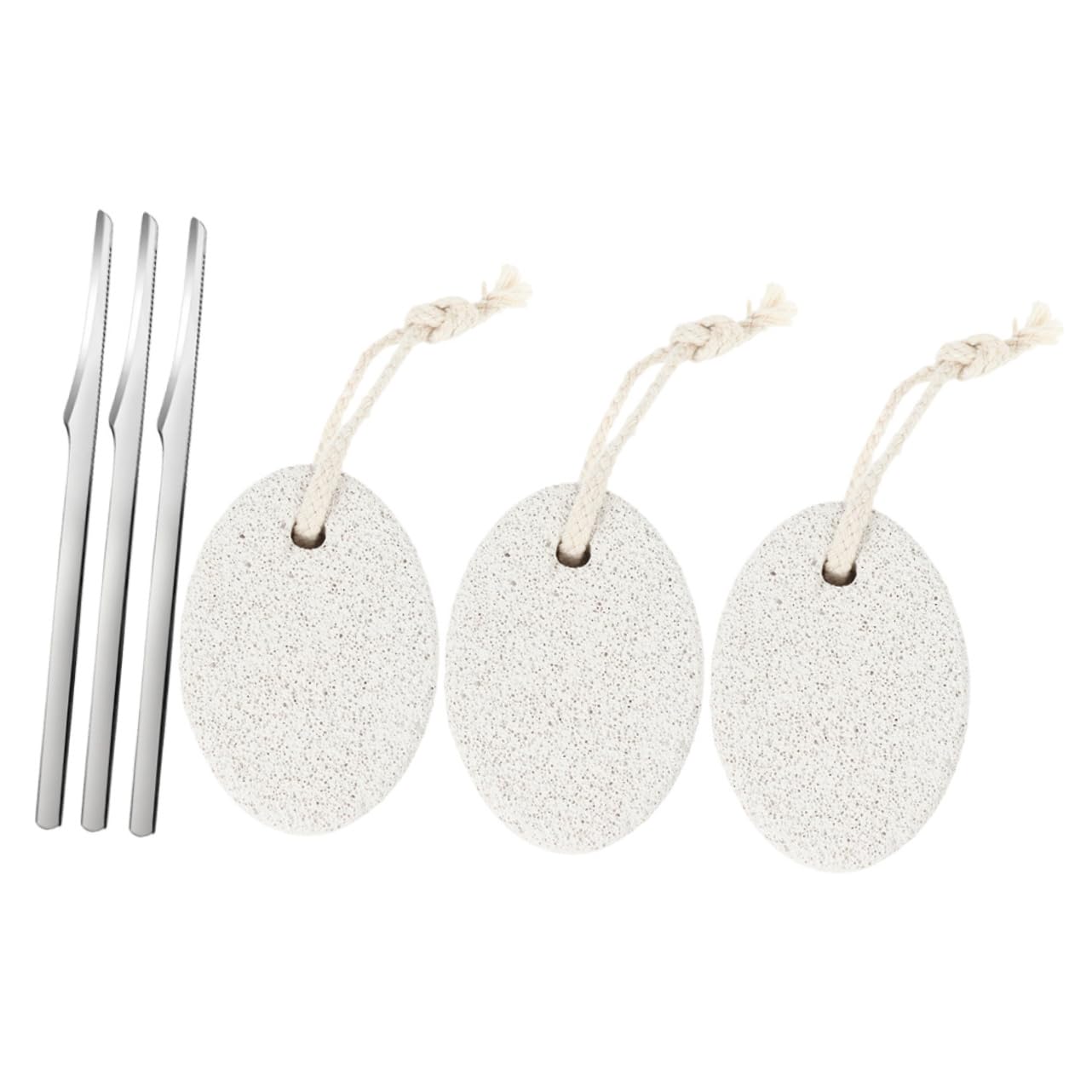 TOVINANNA Professional Pedicure Knife Set Foot Scrubber Remover Stone Stainless Steel 6pcs for Home Salon Use