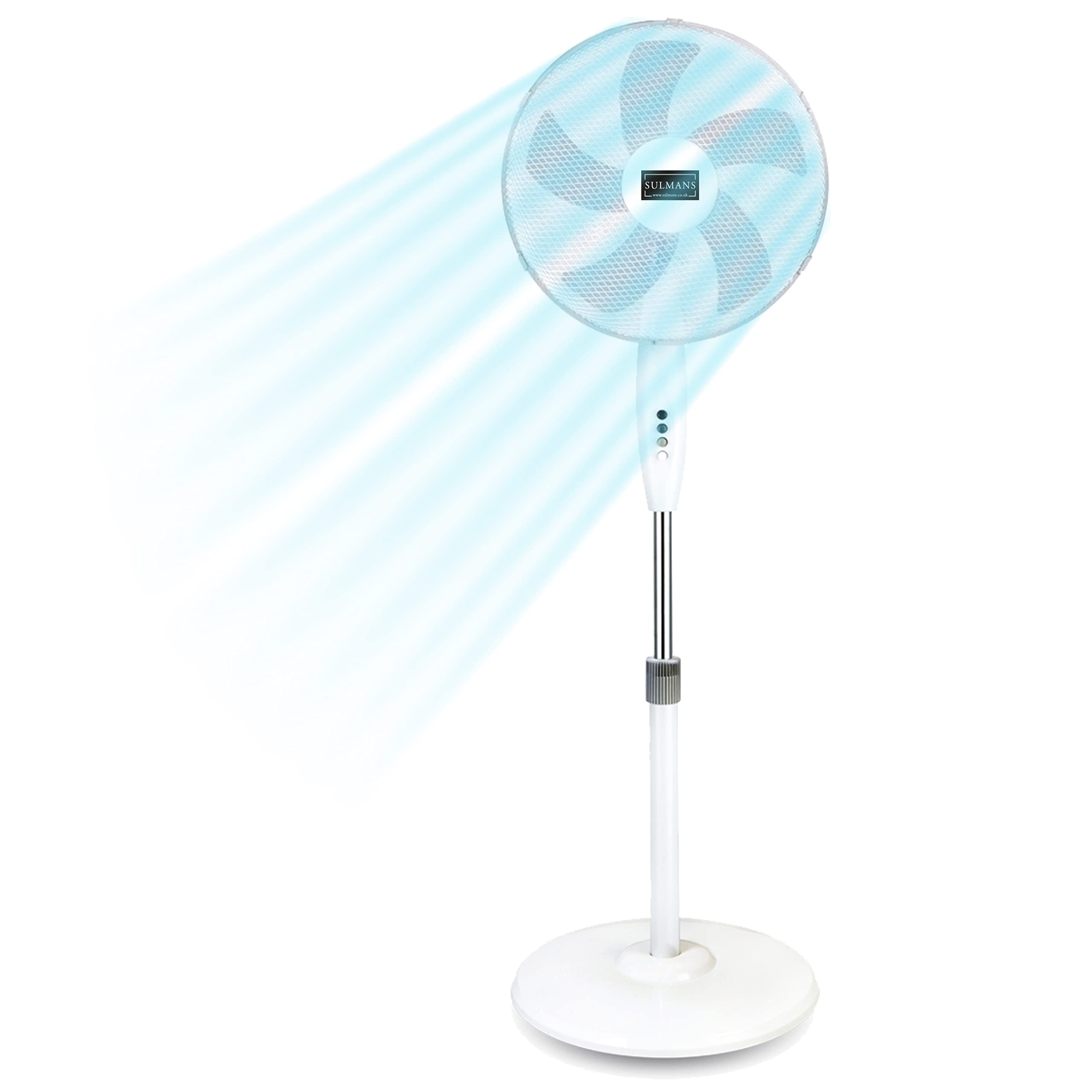 Buy Sulmans 16" Stand Fan Heavy Duty 5 Blade Pedestal, Oscillating