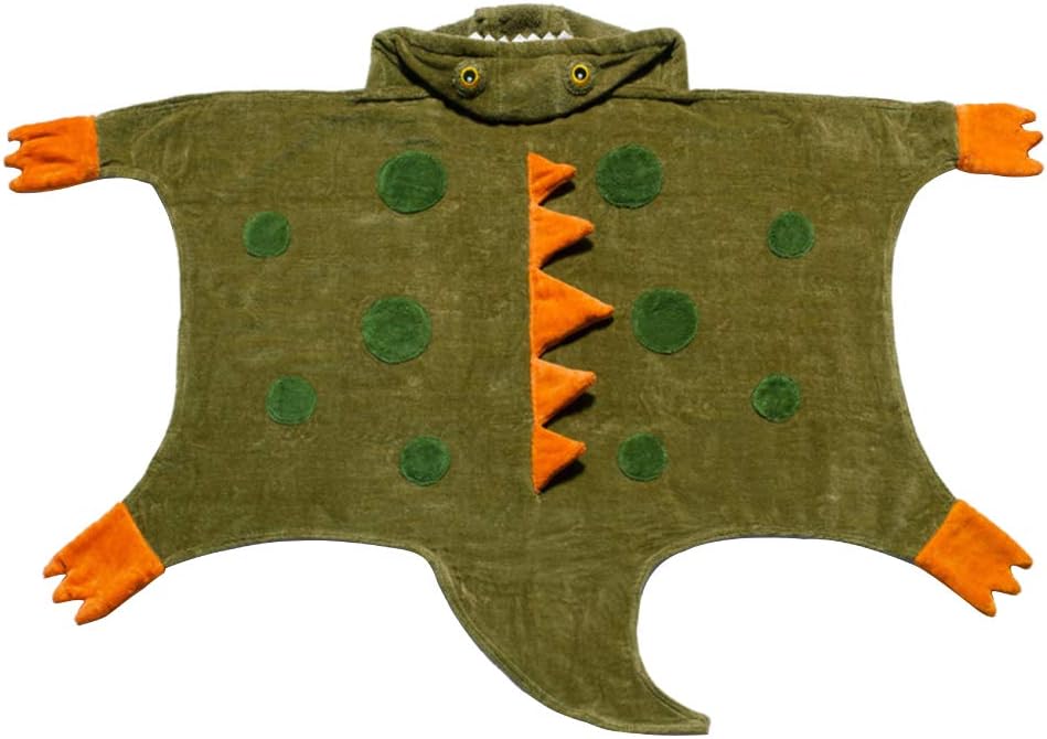 Kidorable Dinosaur Towel, Green, Size Newborn to 2 Years