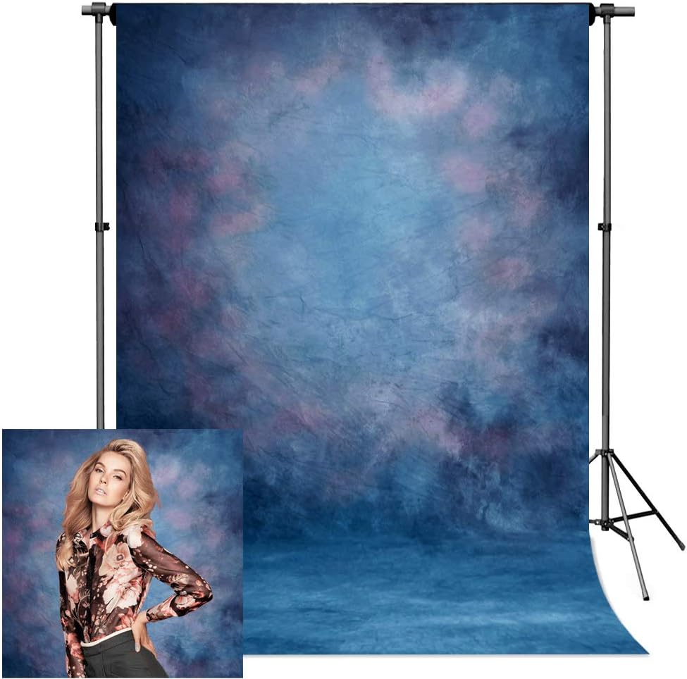 econious Photography Backdrop, 5x7ft Abstract Aurora Blue Portrait Backdrop for Photography, Studio Props Photo Backdrop with Rod Pocket