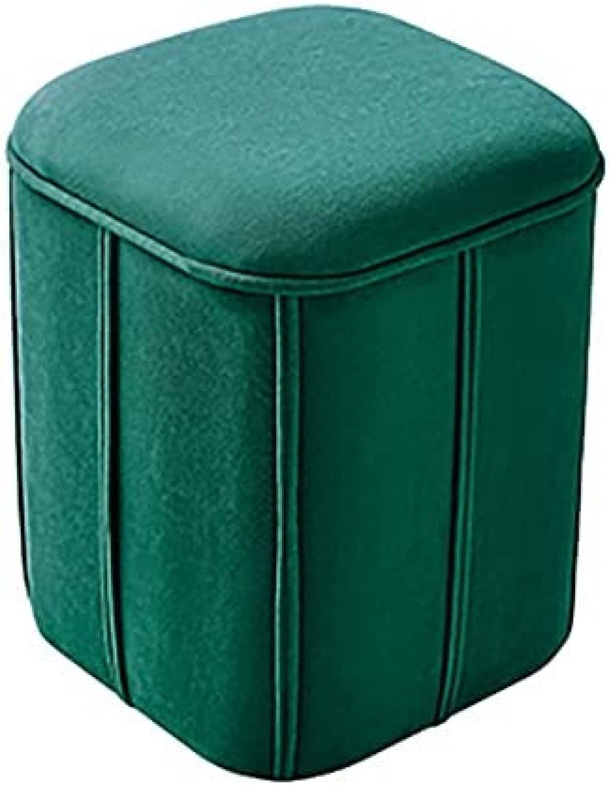 Repose-pieds de rangement en velours vert au design raffiné pour intérieur chic