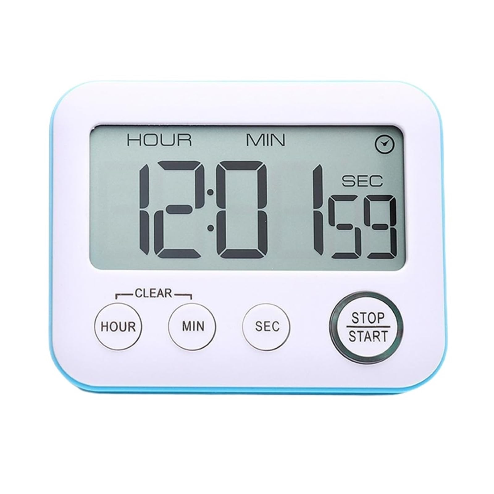 Digital Timer Large Screen Mute ON/Off Switch Kitchen With Loud Alarm Time Reminder Tool Countdown Clock For Home Reliable Efficient(Blue)