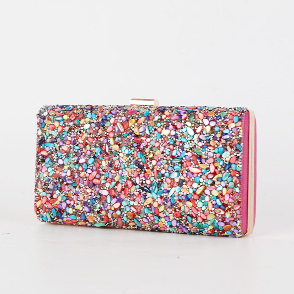 Bunte Abendtasche aus PU Leder für Damen, praktisch und elegant, leicht zu öffnen und zu schließen, geeignet für Partys, Hochzeiten und besondere Anlässe