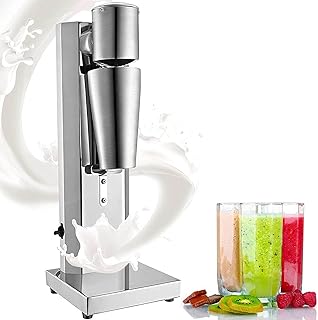 Machine À Milkshake Classique À Tête Unique, Batteurs sur Socle avec Tasse De 800 ML - Mélangeur À 2 Vitesses Réglable Et Polyvalent pour Magasin De Thé Au Lait, Café, Magasin De Boissons, Bar À Vin