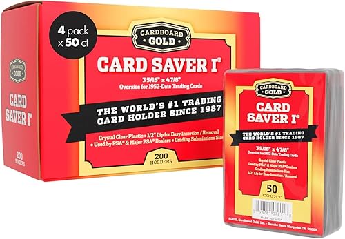 Miniatura 1 de Card Saver - 1  200 unidades  Soporte para tarjetas semirrígido, protectores de tarjetas de intercambio  Aprobado por la PSA para béisbol, comercio,