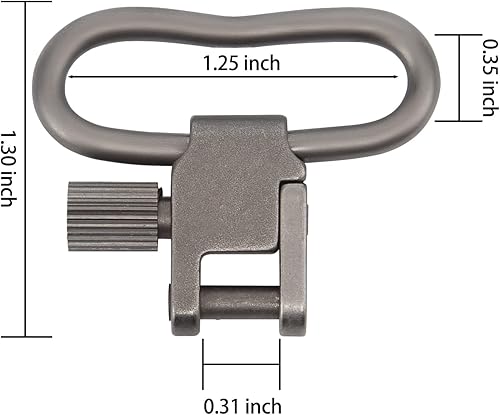 Miniatura 21 de VVAAGG Sling Swivel Mount 1 1.25 1.5 pulgadas dos puntos Sling fijación clips Negro