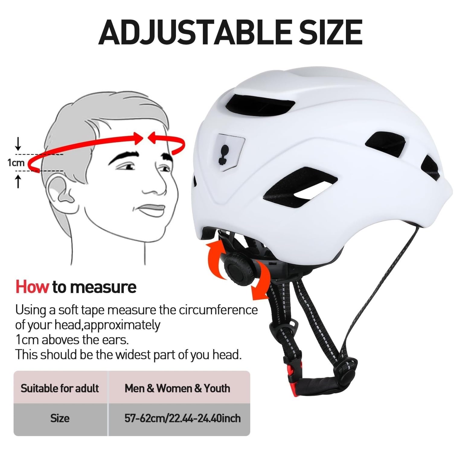 Kask Rowerowy Kask Szosowy Regulowany Kask Rowerowy Oddychający Kask Szosowo-górski Pasujący Do Rozmiaru Głowy 56-62 Cm Kasku Rowerowego