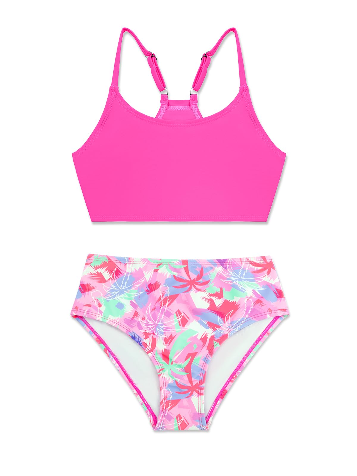 SHEKINI Costume da bagno a vita alta, 3 pezzi, con stampa