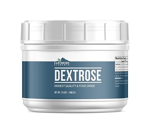 Earthborn Elements Dextrosa (1.5 libras), sustituto del azúcar, siempre puro, impulso de entrenamiento