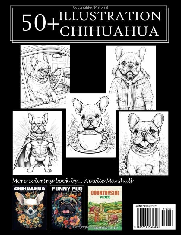 Miniatura 2 de French Bulldog Coloring Book A Funny Dog Lovers Coloring Book French Bulldog For Adults