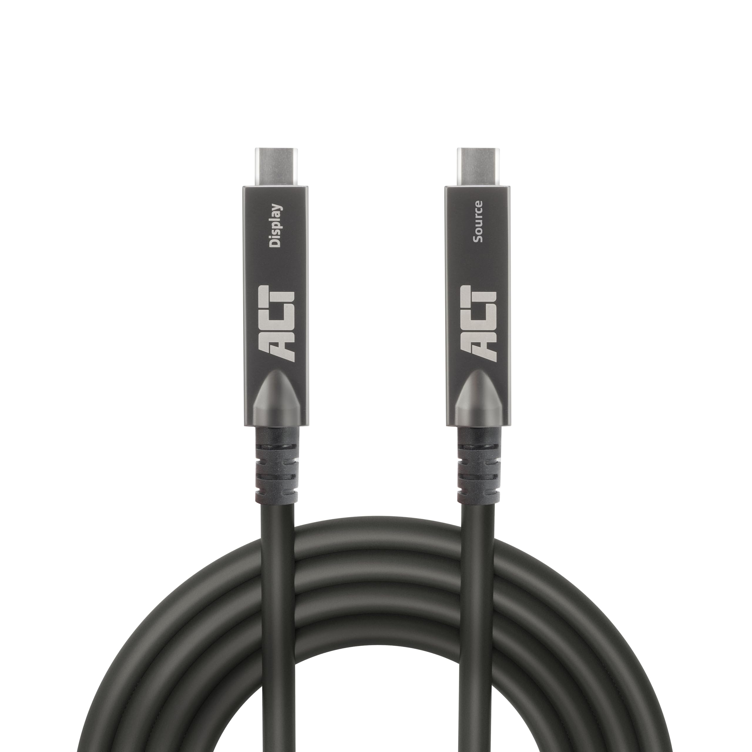 ACT Aktywny kabel optyczny USB C (AOC) 3 m, USB C Video kabel USB 3.2 Gen2, wysoka prędkość 10 Gb/s, aktywny kabel optyczny USB C, do paneli dotykowych, wideokonferencji – AK4323