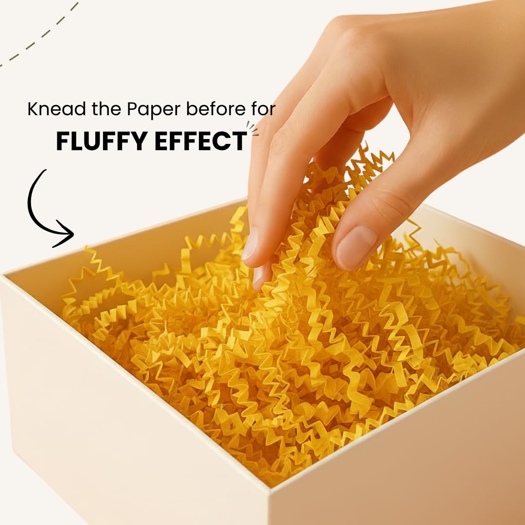 Papier frisé de calage "Fluffy" – Fibre biodégradable pour emballage cadeau – 25 couleurs – Papier recyclé antistatique – Pour paniers gourmands, colis, coffrets – Made in Europe (Rouge Vif, 2.5KG)