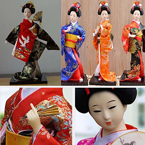 Fancy Pumpkin Japanese Dolls Geisha Girl Geiko Kimono Doll Home Decoration Art Collection, D-02, Multicolor-22, 30cm - Image 2