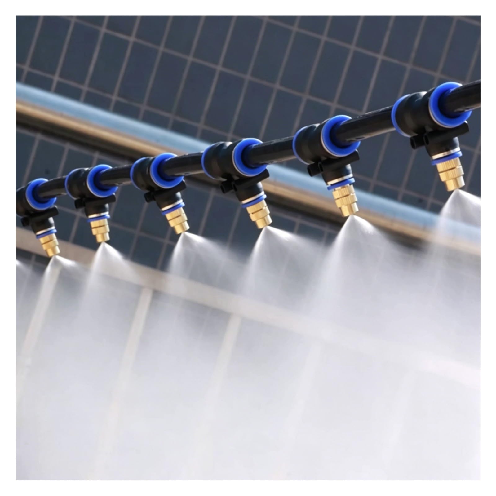MZZKFC Construction Site Misting Tubing 33 66 98 131 164 197 230 263 295 328 394 459 525 591 656ft, Patio Misting Plant Watering Easy Install, Misting Line Kit(140m/459.3 ft)