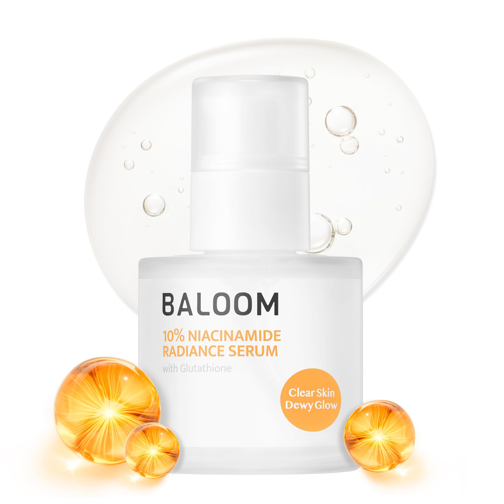 BALOOM 10% Niacinamide Serum with Glutathione, Dark Spot Remover For Face, Korean Skin Care for Uneven Tone, Discoloration & Pore Minimizing –