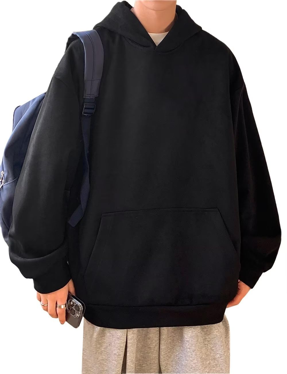 【ブラックフライデー】【1,199円】 VICALLED メンズ ゆったり カジュアルパーカー