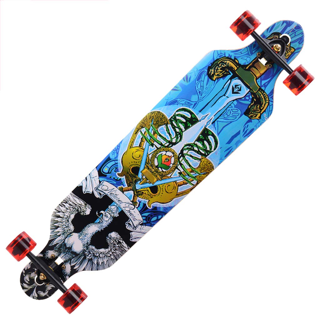 HYE-SPORT Skateboard 41" Tricks Longboard Trick Complete Skateboard Cruiser 7-Story Canadian Maple Deck Suitable for Freeride Cruising Commuting for Youths Adults Kids Beginners Pro