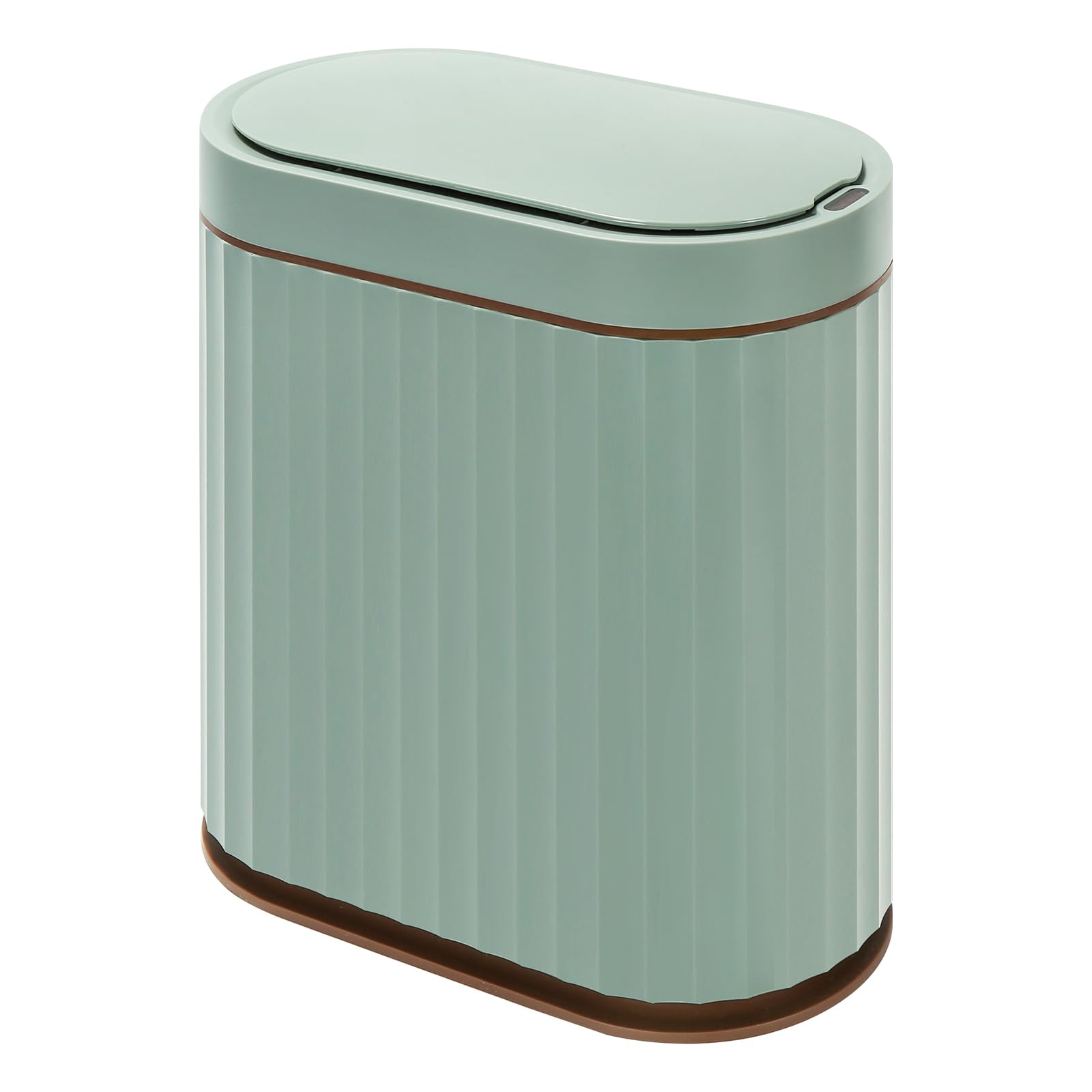 elpheco bathroom trash can with automatic lid 2 gallon sensor trash bin, smart garbage can ipx5 waterproof trash bin, small slim trash can, motion sensor wastebasket for office, kitchen, sage green