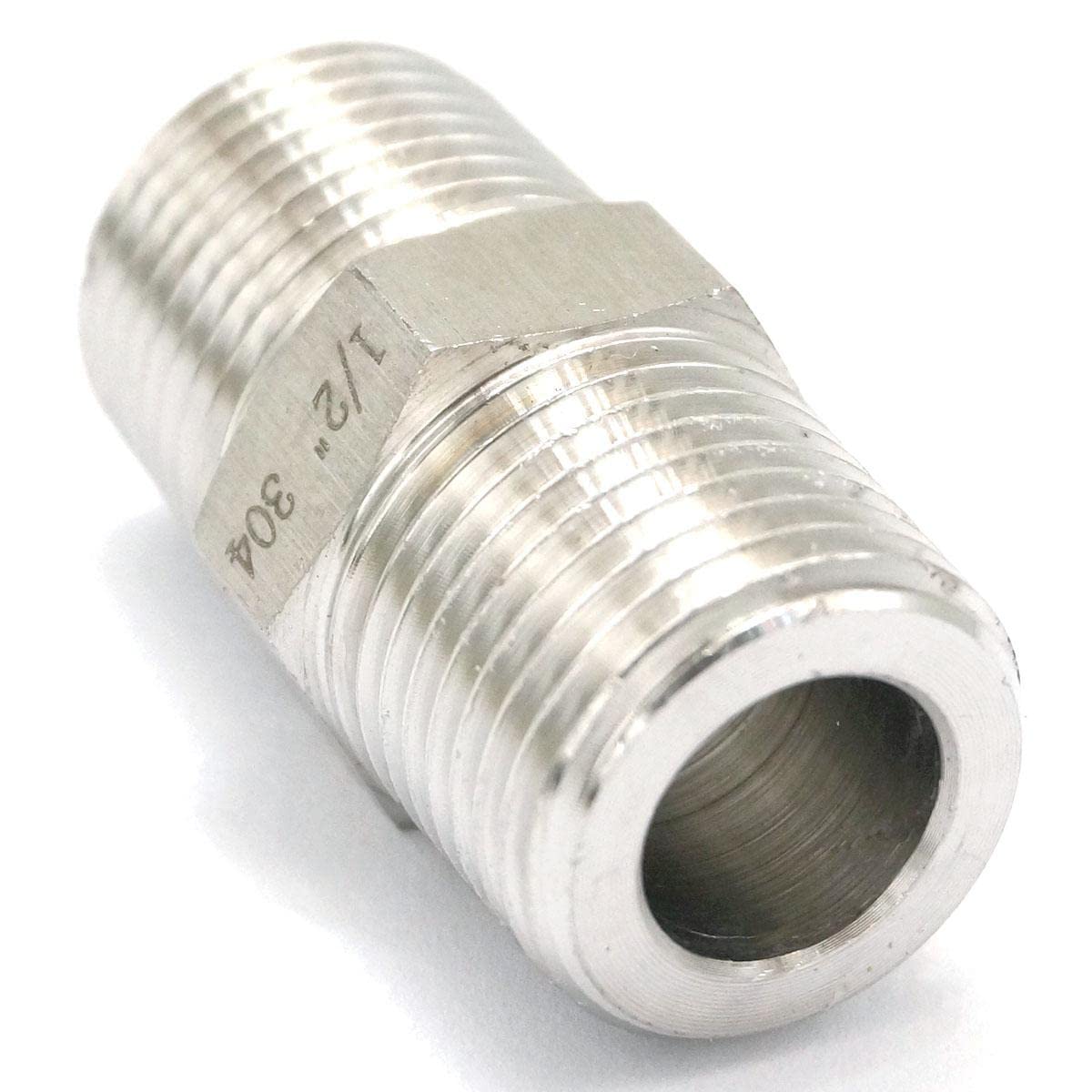 Conector de alta presión for tubería de acero inoxidable 304, 1 pieza, 200 bar, 2" BSP macho hexagonal