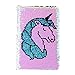 Sequin Notebook - PojoTech Mermaid Reversible Sequin Journal - Magic Travel Journal Notebook Gift for Adults and Kids (Unicorn)