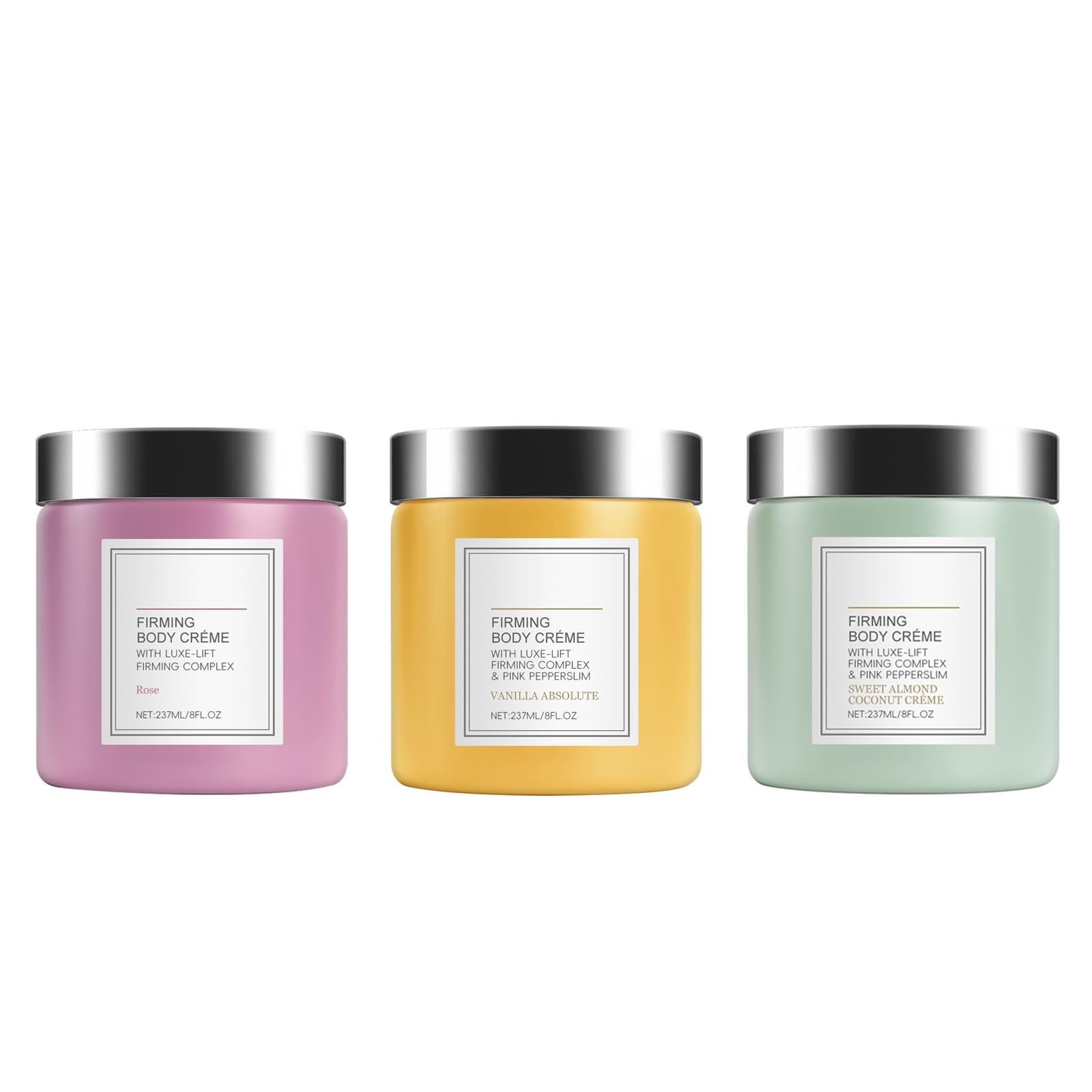 Daily Champagne Firming Body Lotion 3-Pack 8 fl oz Each Fast-Absorbing Deeply Moisturizing Firming Body Care Scents Rose