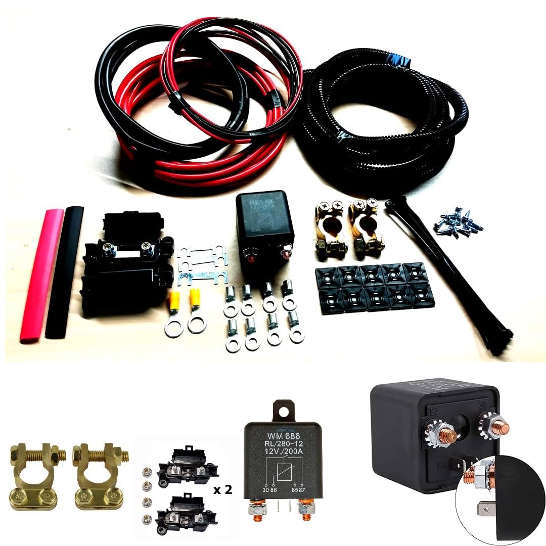 Relé Sensible Al Voltaje De 12 V 140 A Relé De Carga Dividida Cable De Batería Rojo De 2 M Utv Camion P 010864403300 - Foto 10