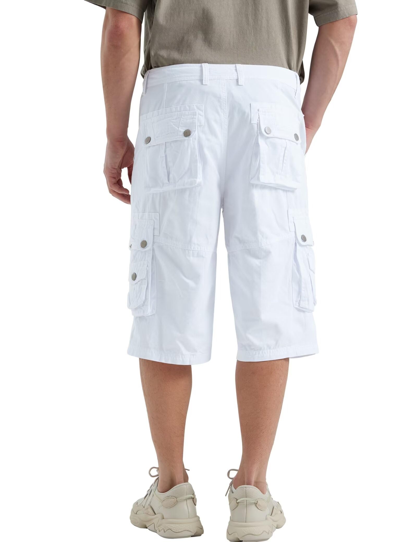 Mens Long Cargo Shorts Below Knee 13 Inch Inseam Capri