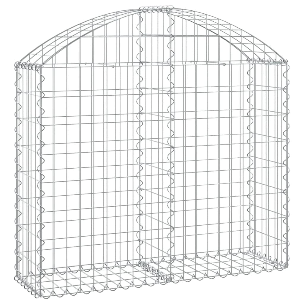 Vidaxl (100 X 30 X 80/100 Cm) Arched Gabion Basket Galvanised Iron Mesh Wire Stone Basket Multi Sizes