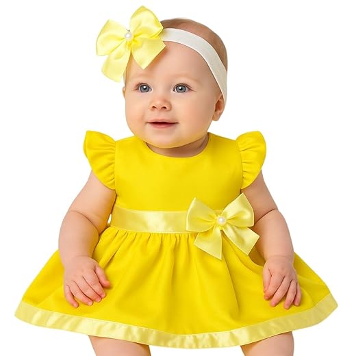 Vestido Princesa Luxo Para Bebê Menina com Tiara 02 Peças