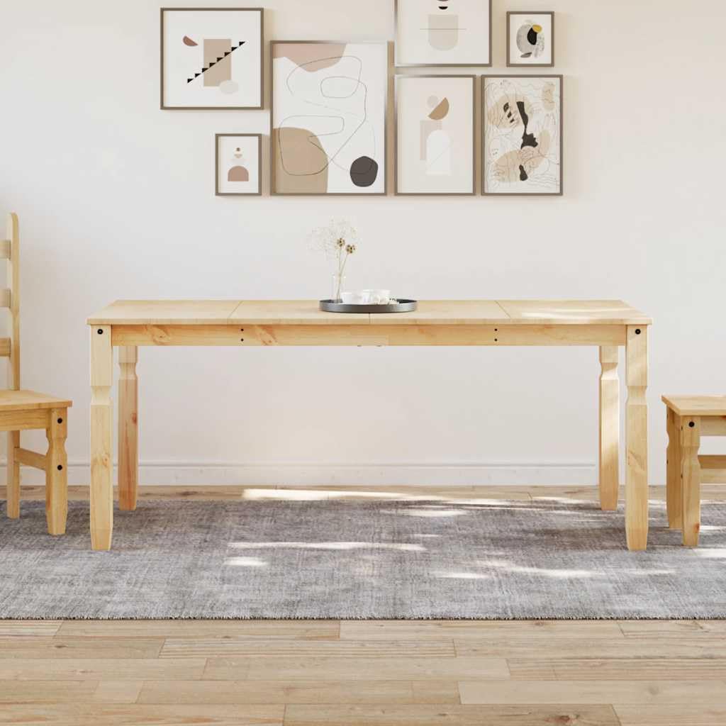 vidaXL Mesa de Comedor Corona Madera Maciza de Pino 180x90x75 cm, Mesa de Cocina, Muebles de Comedor, Mesa de Comedor de Granja, Mesa de Restaurante