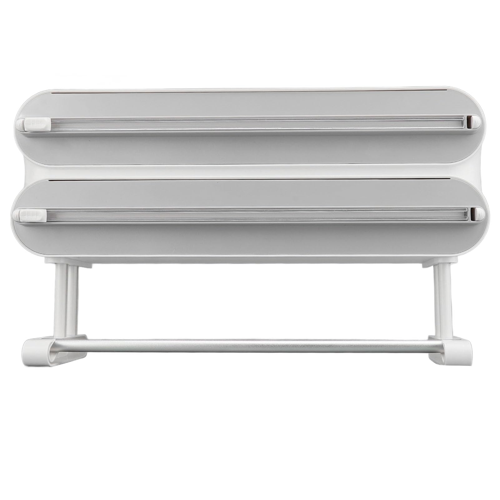 Aluminiumfolien-Kunststofffolien-Organizer, 3-in-1-Wickelschneider-Organizer mit Papierhandtuchhalter, Magnetischer Kunststoff-Aluminiumlegierung, Platzsparender Bidirektionaler