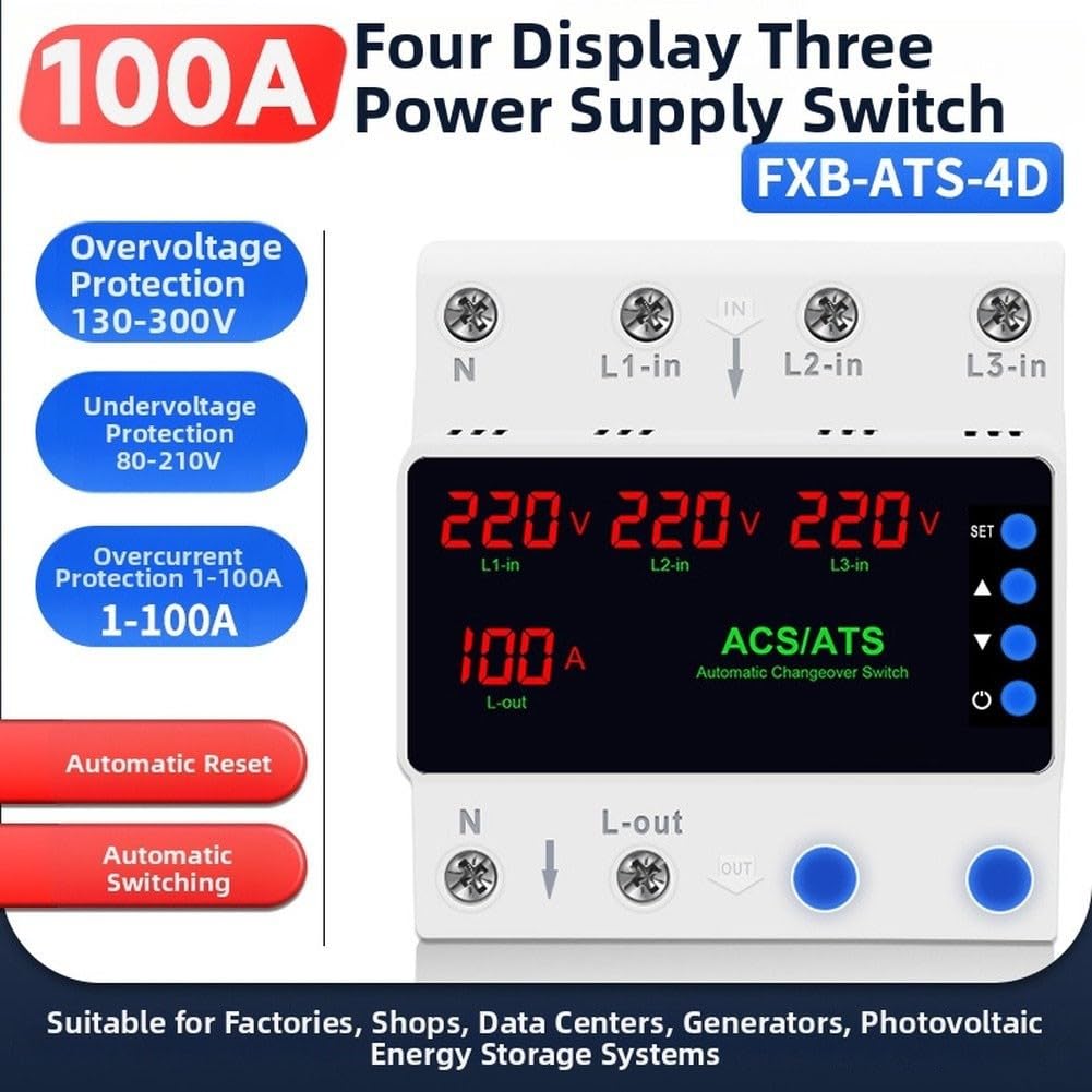 ABS Gehäuse Netzschutzadapter 220V Unterspannung(1-100A)