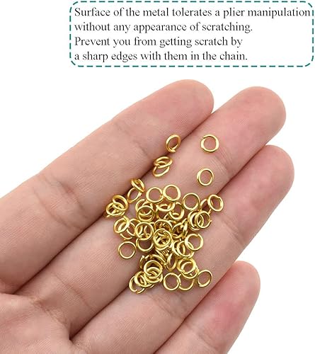 Miniatura 10 de HAO PRO Anillo de salto de estrella de 0.650 in de diámetro, aspecto elegante que evita los bordes afilados que se mantienen cerrados, seguros,