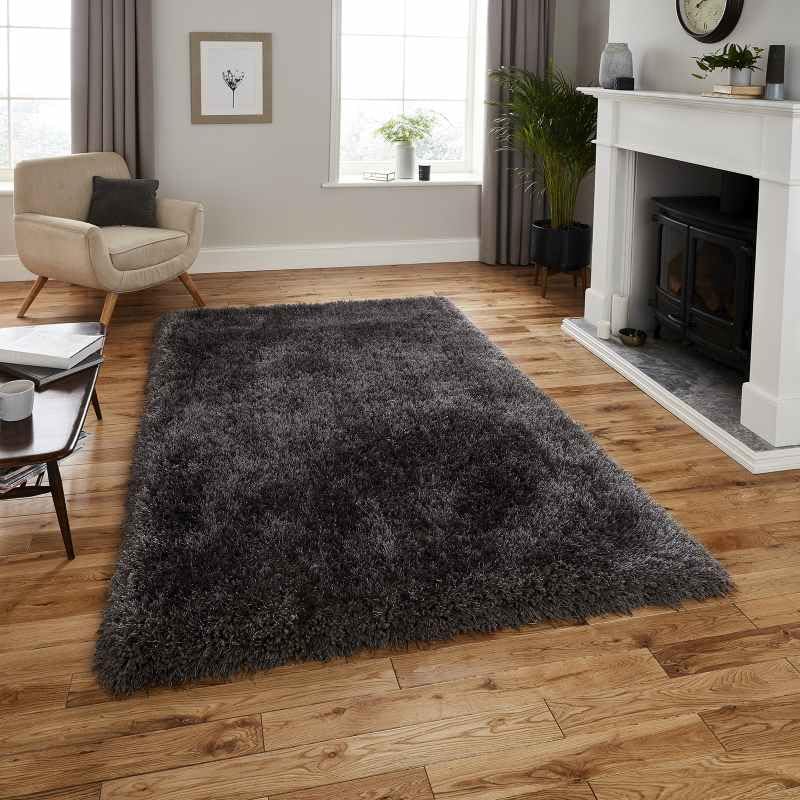 Image of Shaggy Rugs 3 X 5 FEET Soft and Cozy Carpet for Living Room & Hall, Bedroom, and Kids Room Non-Slip, High Pile, Machine Washable, Perfect for Any Room (Soft-Grey)