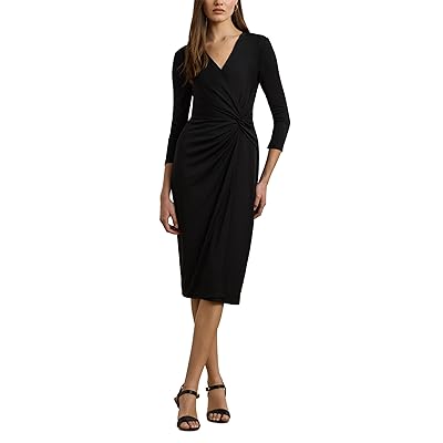 Lauren Ralph Lauren Twist Front Jersey Surplice Dress Women