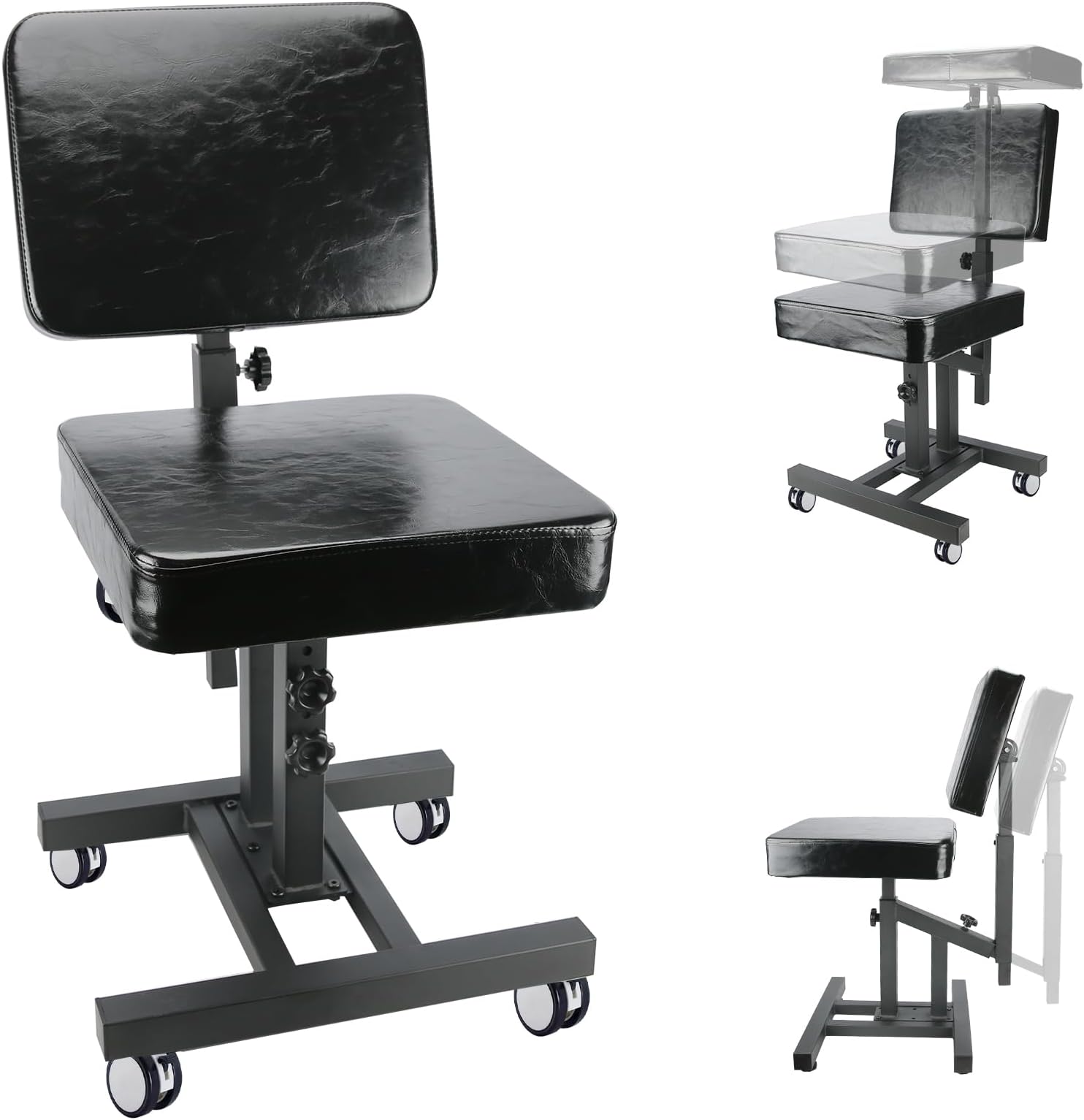 Tattoo Chair Multifunctional Tattoo Studio Chair - Adjustable Height and Angle for Ultimate Comfort, Perfect for Tattoo Artist (with Wheels)
