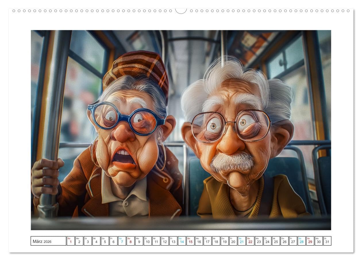 Alt, aber nicht leise (hochwertiger Premium Wandkalender 2026 DIN A2 quer), Kunstdruck in Hochglanz: Satirische Sprüche und witzige Illustrationen ... zum alten Eisen gehören. (CALVENDO Spass)