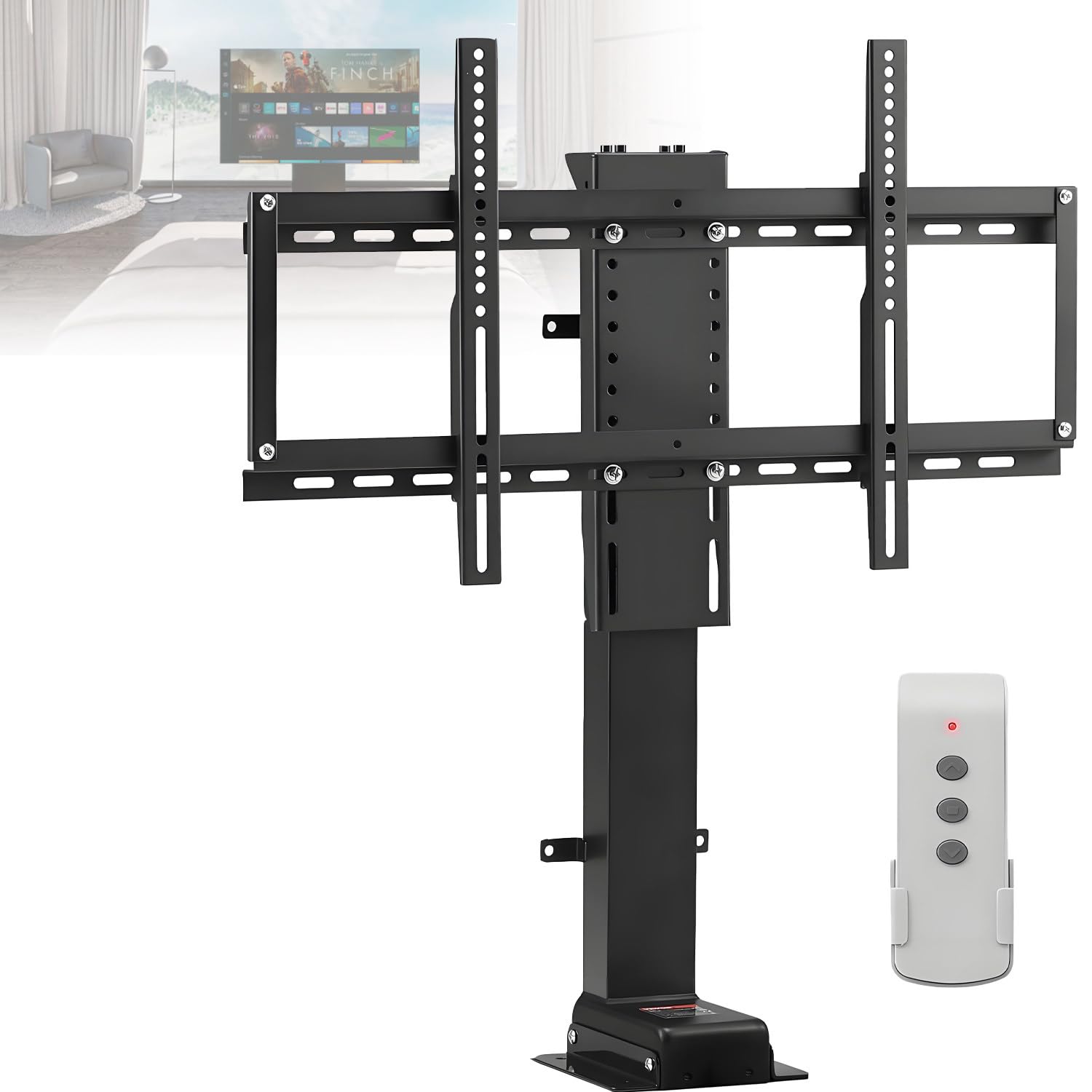 Uchwyt podnośnika telewizora, stojaki podłogowe do telewizorów, podnośnik ścienny do telewizorów, udźwig 80 kg, możliwość ukrycia w szafce, do domowego biura